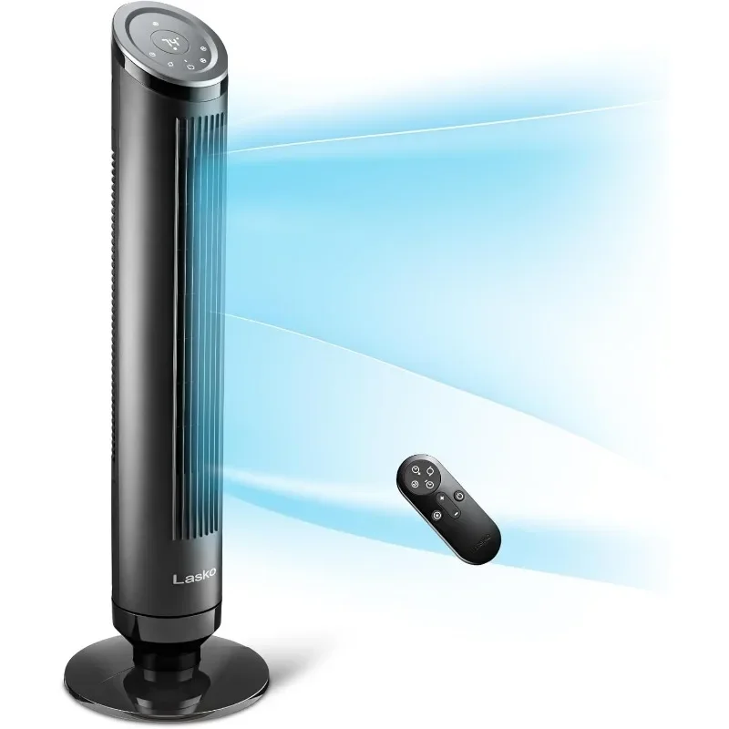 Ascend 36" Tower Fans for Home, 29 ft/s Airflow, Quiet 29dB on Low, 90° Oscillation, 12 Hour Timer, Air for Hair & Dust