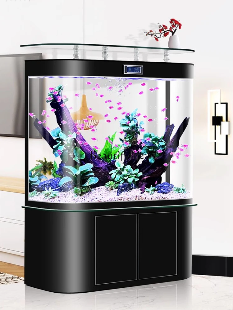 Full-Automatic Circulating Bottom Filter Medium and Large Household Ecological Glass Fish Tank Change-Free Aquarium