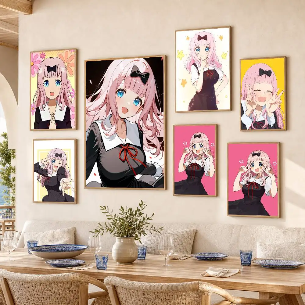 C-Chika Fujiwara Waterproof Self-Adhesive Wall Poster for Bedroom Living Room Home Decor