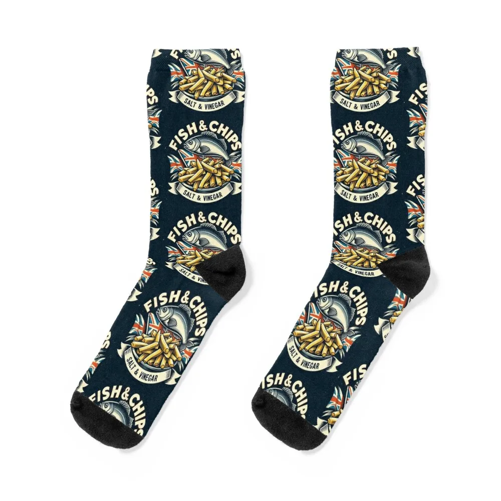 British Fish n Chips logo Socks