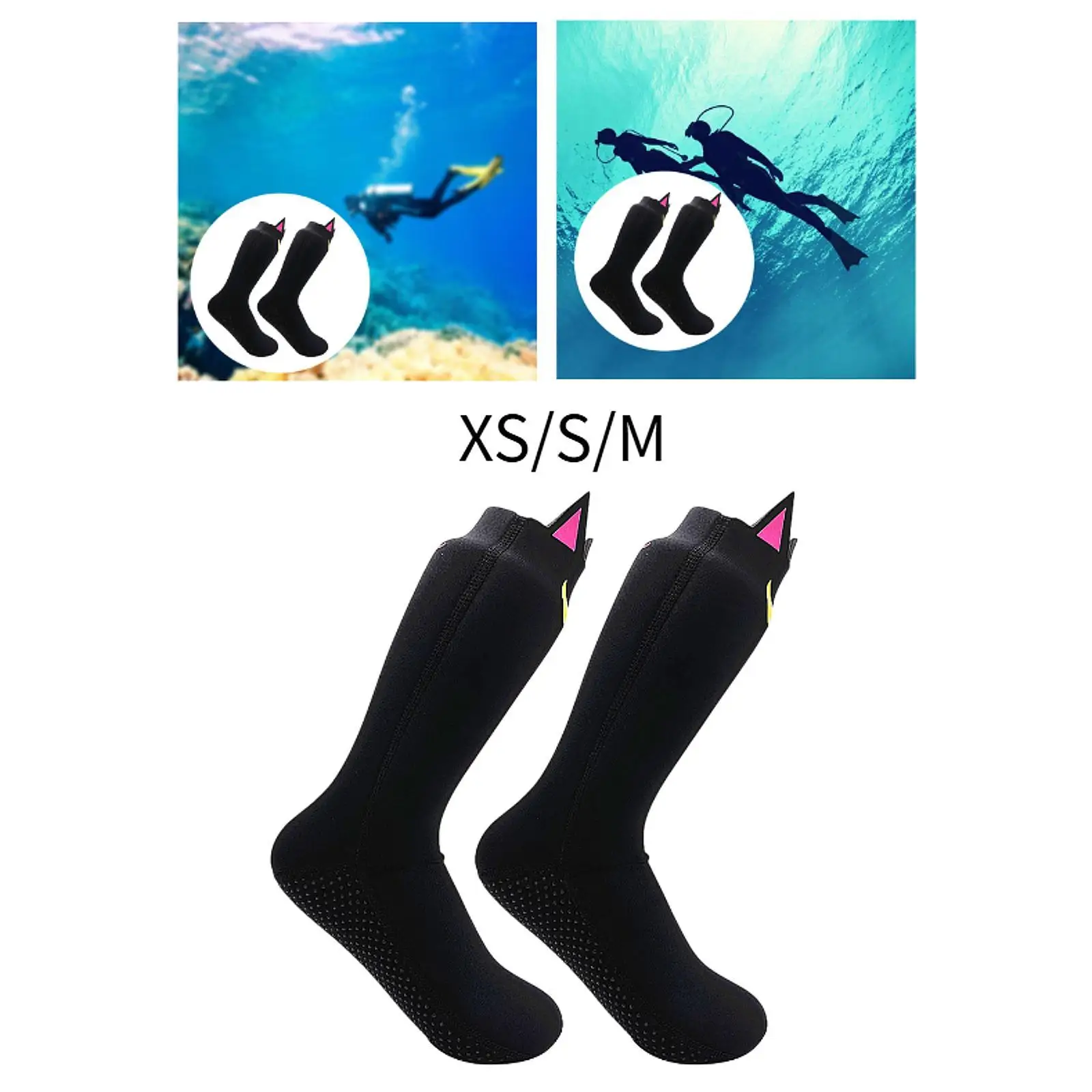 

3mm Neoprene Lightweight AntiSlip Soft Supplies Accessories Diving Socks Wetsuit Socks for Beach Swim Surfing Kayaking Women