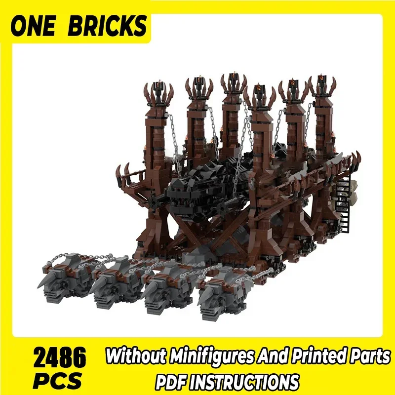 Castle Bricks Magical Rings Moc Building Blocks Movie Scene Wolf's Head Grond Model DIY Assembly Street View Toys Child Gifts