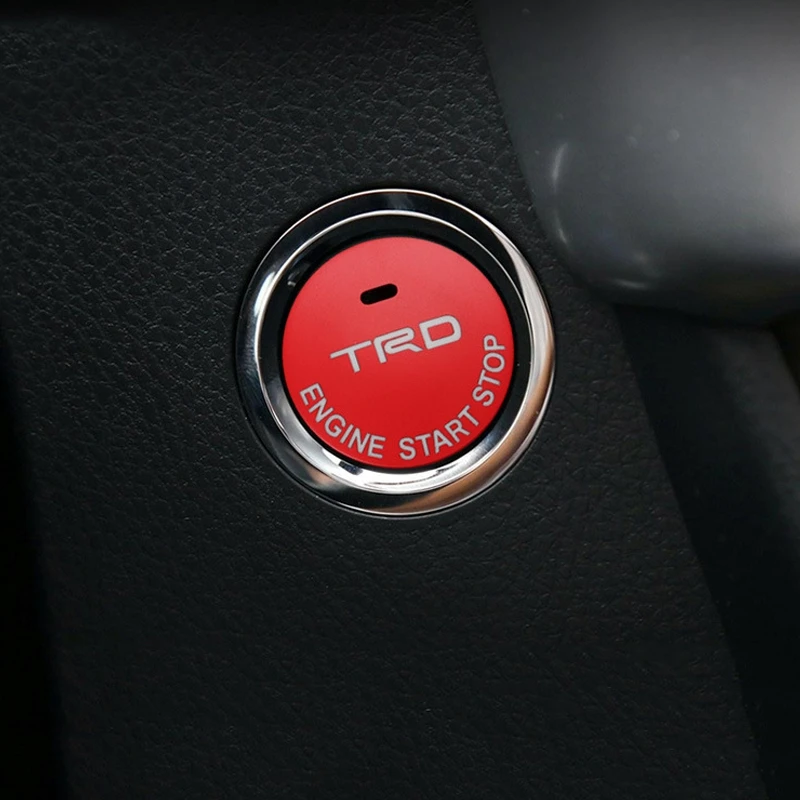1PCS ABS Red Car Engine Start Stop Switch Cover New Ignition Button For Lexus RX NX UX CT ES Automobile Interior Accessories