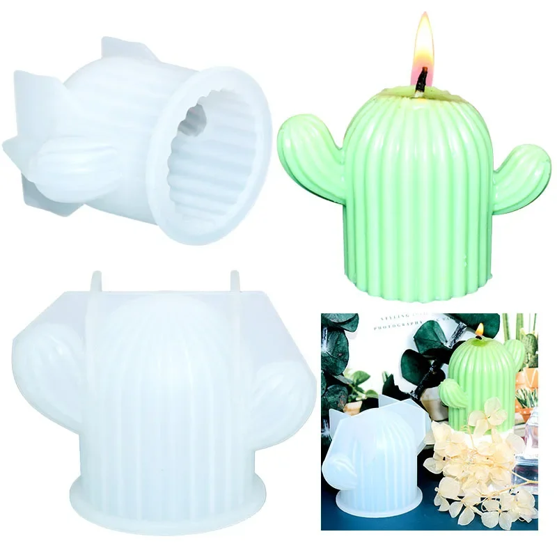 Cactus Coil Silicone Candle Aromatherapy Mold Epoxy resin Molds Candle handmade Ice Cube Soap Chocolate Cake Mould Home Decorate