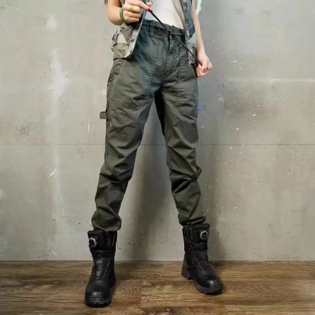 

Повседневные брюки Slim Fit в корейском стиле для мужчин и женщин, рабочая одежда, длинные брюки, универсальные, модные, визуально стройнящие.