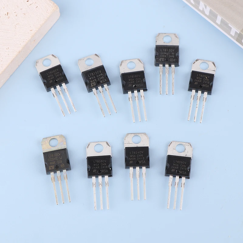 10pcs/lot Three-terminal Voltage Regulator L7805~L7824CV TO-220 Power Supply Voltage Regulator Voltage Regulator Module IC