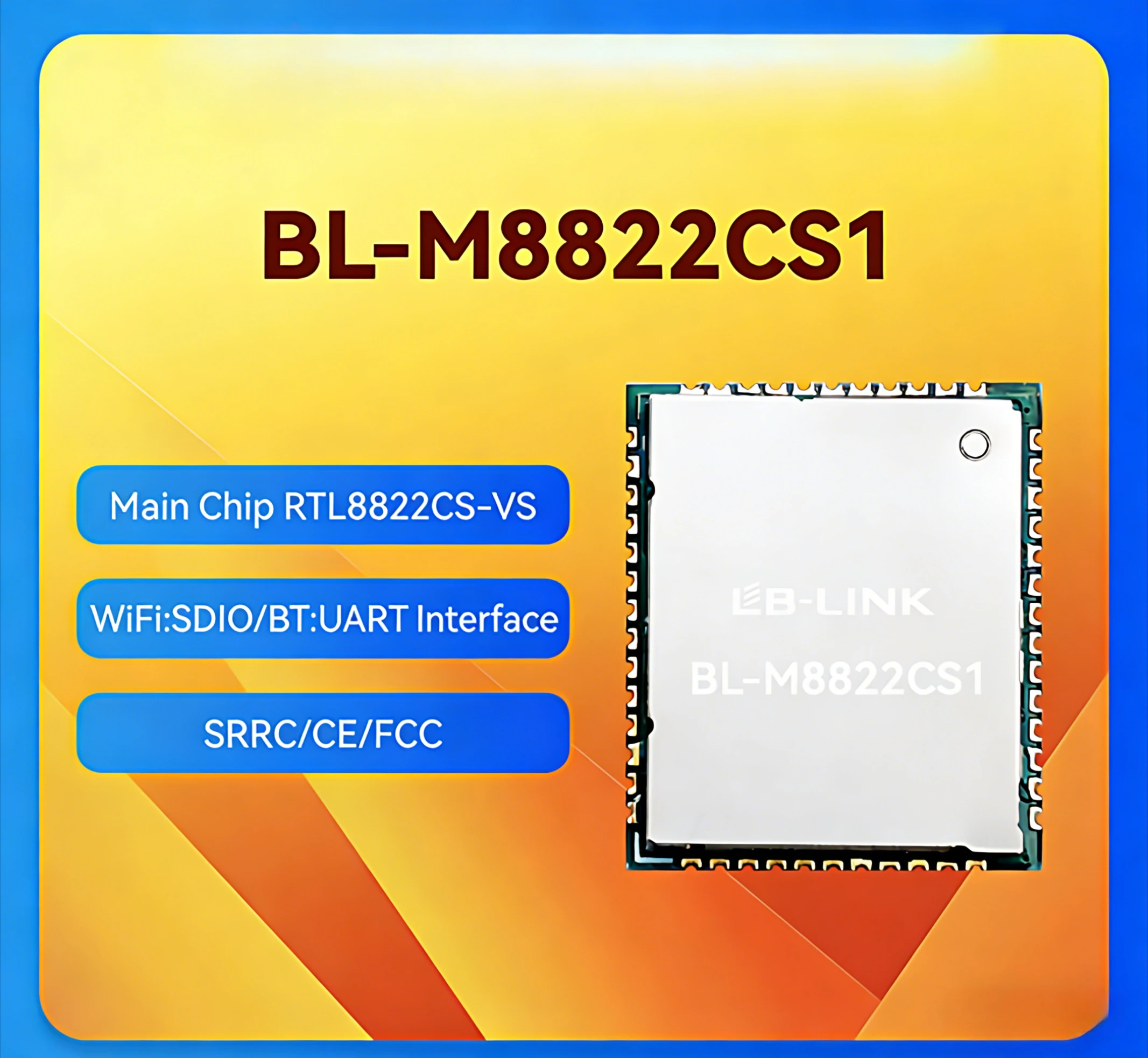 For Realtek RTL8822CS Dual Band 2.4G/5G WiFi Module with Bluetooth 802.11ac Wireless Video Transmission Module