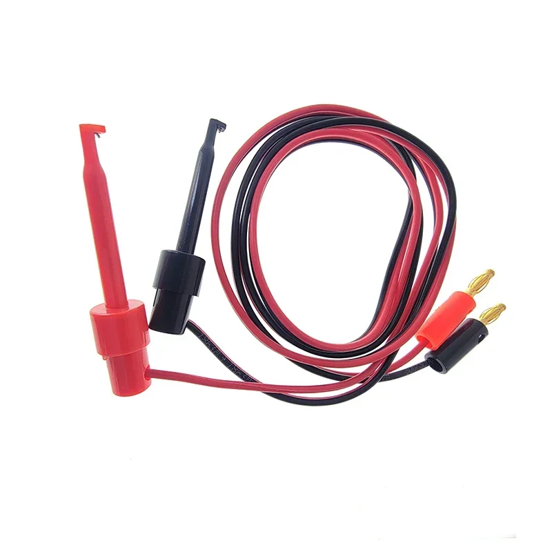 

1 Pair 4mm Banana Plug to Electric Hook Clip Test Lead Cable Gold Plated For Multimeter Test Leads Wire Connector Red Black