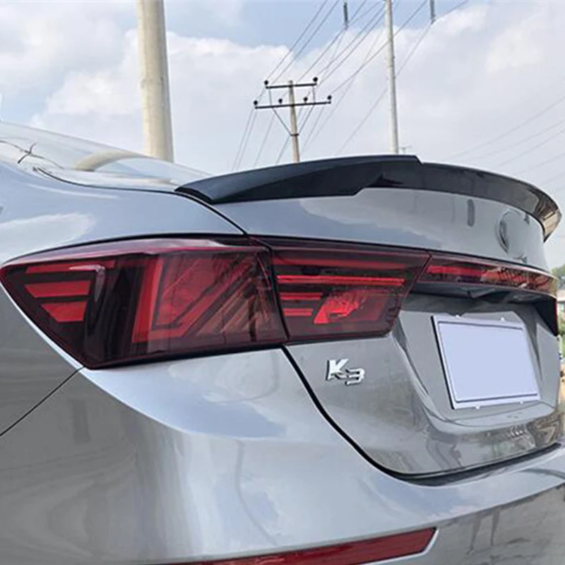 Per accessorio Spoiler bagagliaio dell\'auto Kia NEW K3 Cerato materiale ABS decorazione ala labbro posteriore Refit Kit corpo pinna coda 2019 -2023