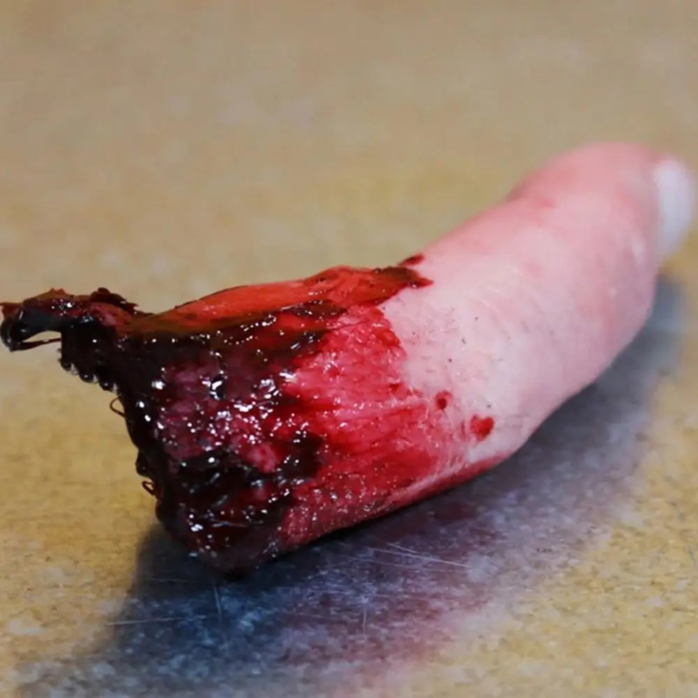 Dedo Artificial con Diseño Realista, Efecto Sangriento, Decoración de Terror, para Bromas