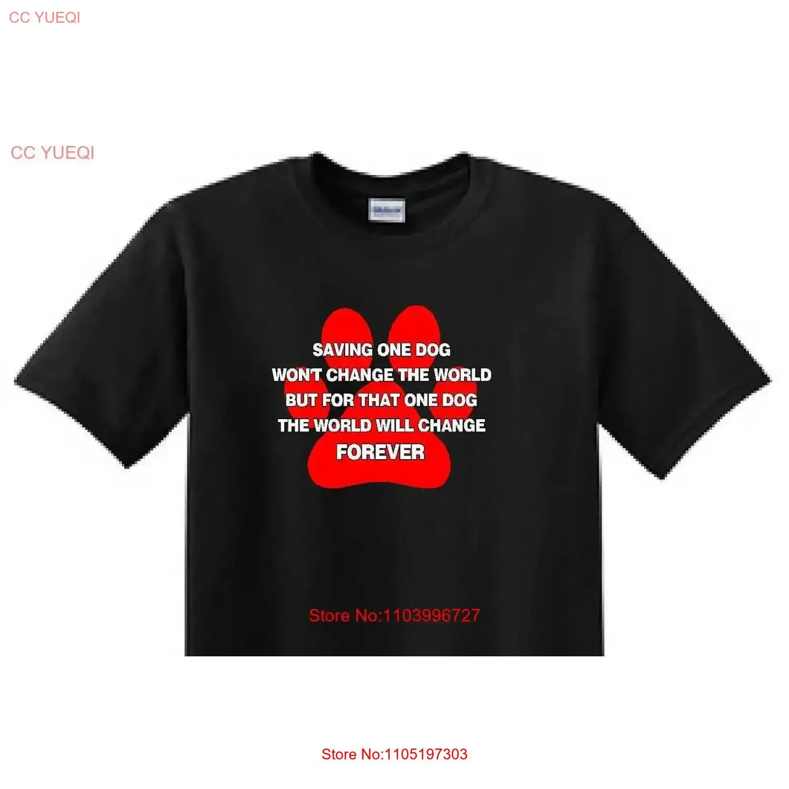 

Спасите одной собакой не изменит мир, но для того, чтобы они FOREVER Футболка винтажная стираная унисекс мягкая растягивающаяся футболка