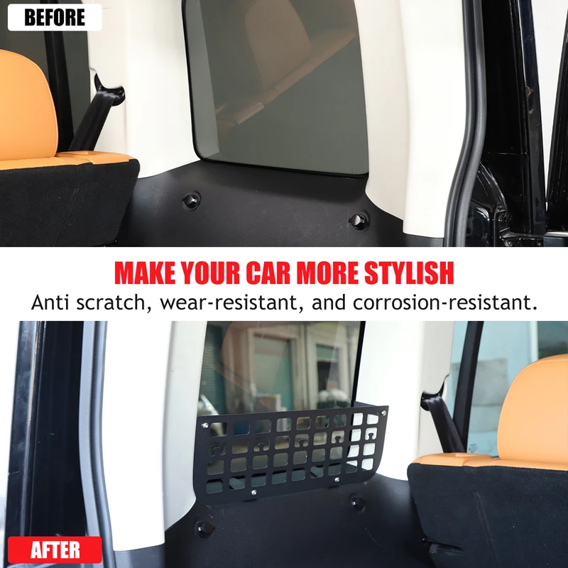 For Haval Raptor Menglong 2023-2025 aluminum alloy Side Window Storage Panel Rear Trunk Debris Rack Storage Molle panel