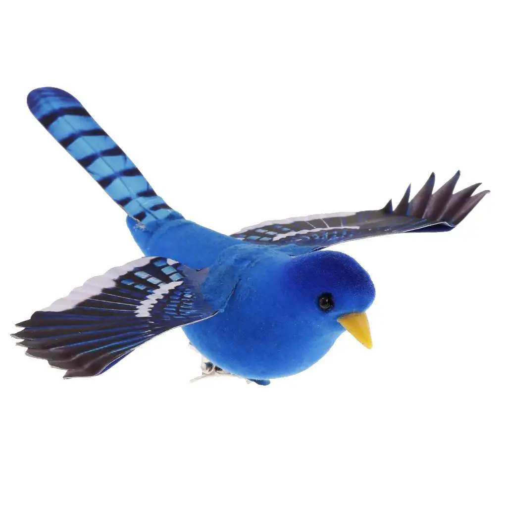 Decorative Bird Artificial Foam Realistic Feathered Craft Clip on for Holiday Decor Christmas Tree and Floral Projects