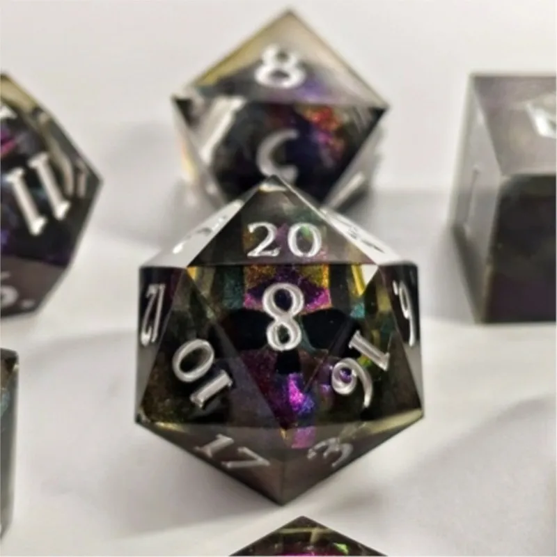 نرد متعدد السطوح برأس جمجمة DnD، ينطبق على لعبة لوحة المجموعة DND Kesululun and Dungeon D20 D12 D10 D8 D6 D4