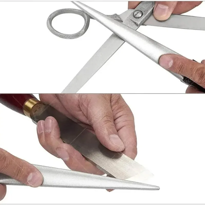 

Diamond Sharpening Stone Double-Sided Design Flat Grinding and Arc Grinding Easy To Grip Tool Sharpener Kitchen Tools