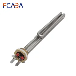 1 Inch BSP/DN25 Copper Thread Solar Water Heater Element 110V/220V/380V Electric Heating Tube with Probe Hole 1KW/2KW/3KW/4KW