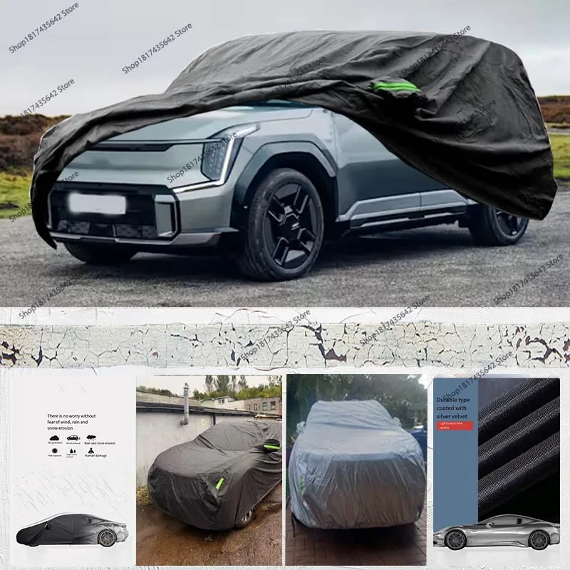 

Car Covers Custom Fit for 2024 2025 Kia EV9 Waterproof All Weather for Automobiles Rain Snow Sun Protector Indoor Outdoor