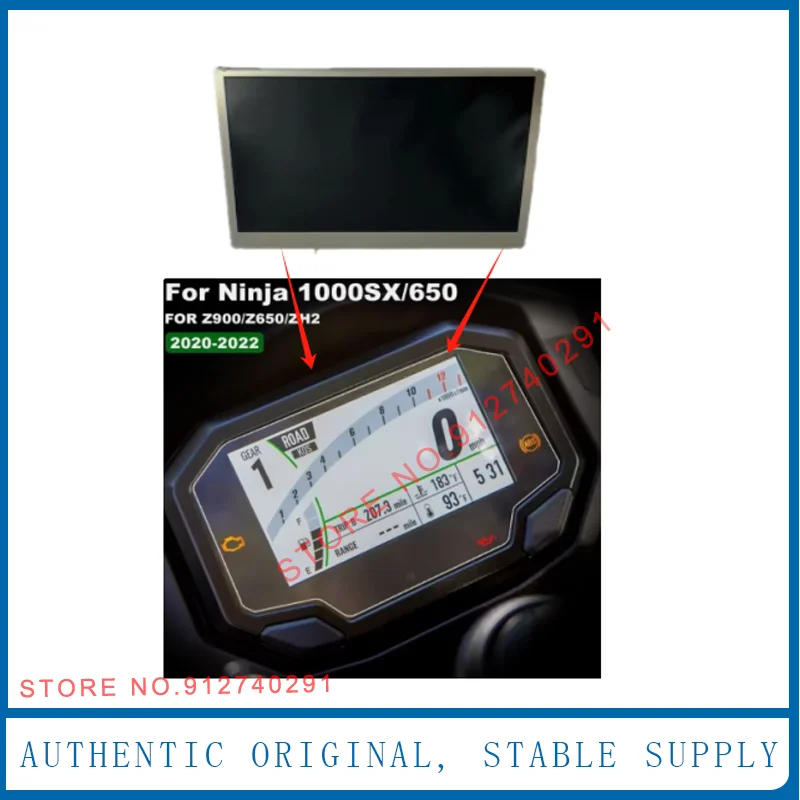 Original LCD Panel For Motorcycle Instrument Fot Kawasaki Z900 Z650 Ninja650 Gauge Speedometer Replacement 2020-2022 LCD Repair