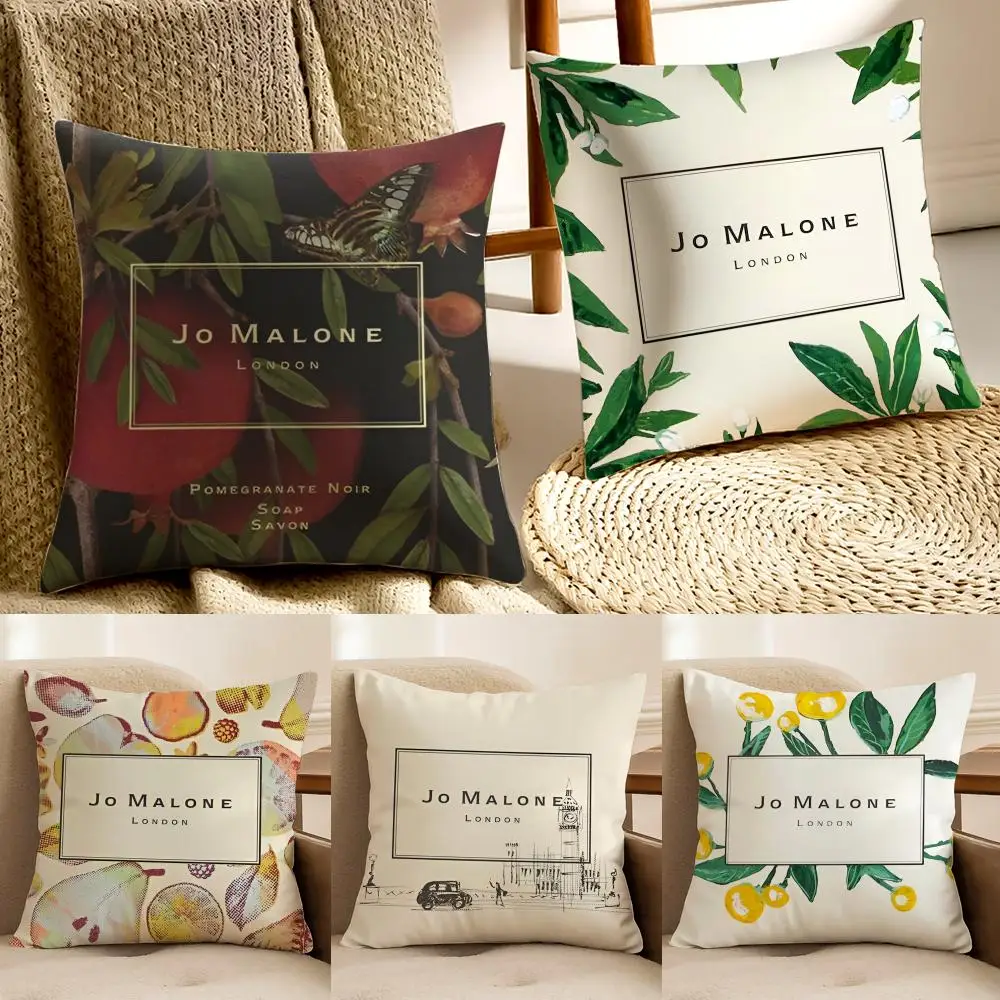 High-end Fragrance Design Print Jo M-Malone-A Cushion Cover Pillowcase Anti-dustmite living Room Sofa Decor Cushion Room