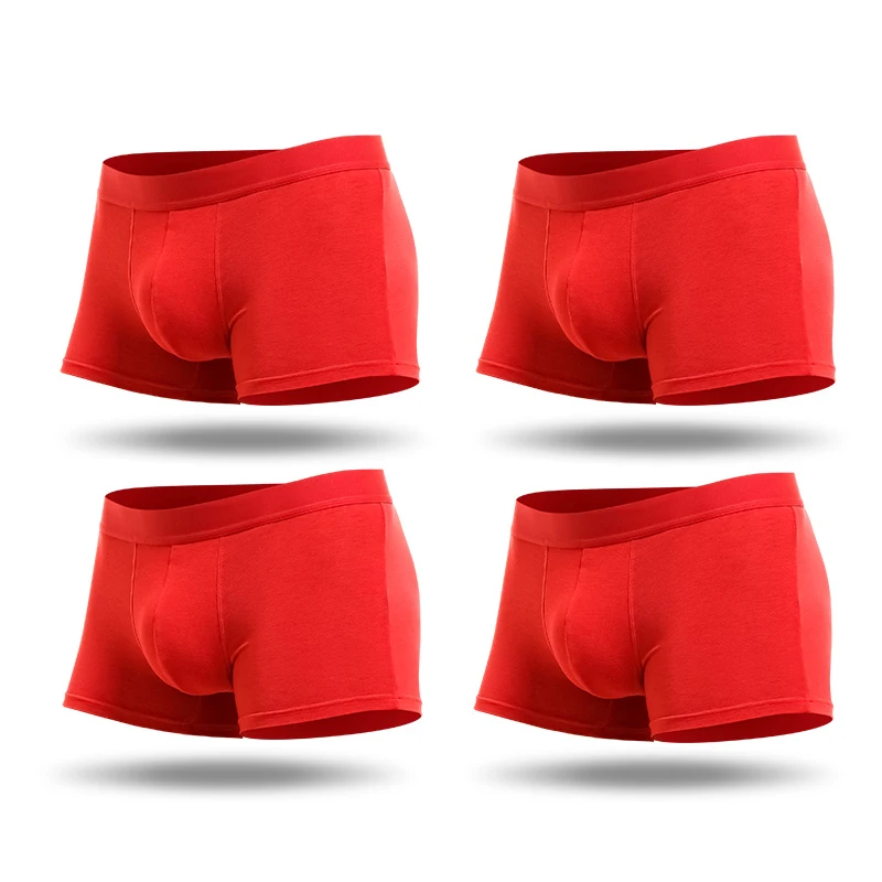 1 pieza de ropa interior para hombre, boxers para hombre, el regalo de este hombre es un cerdo rojo, bóxer fino de boda, pantalones cortos inferiores