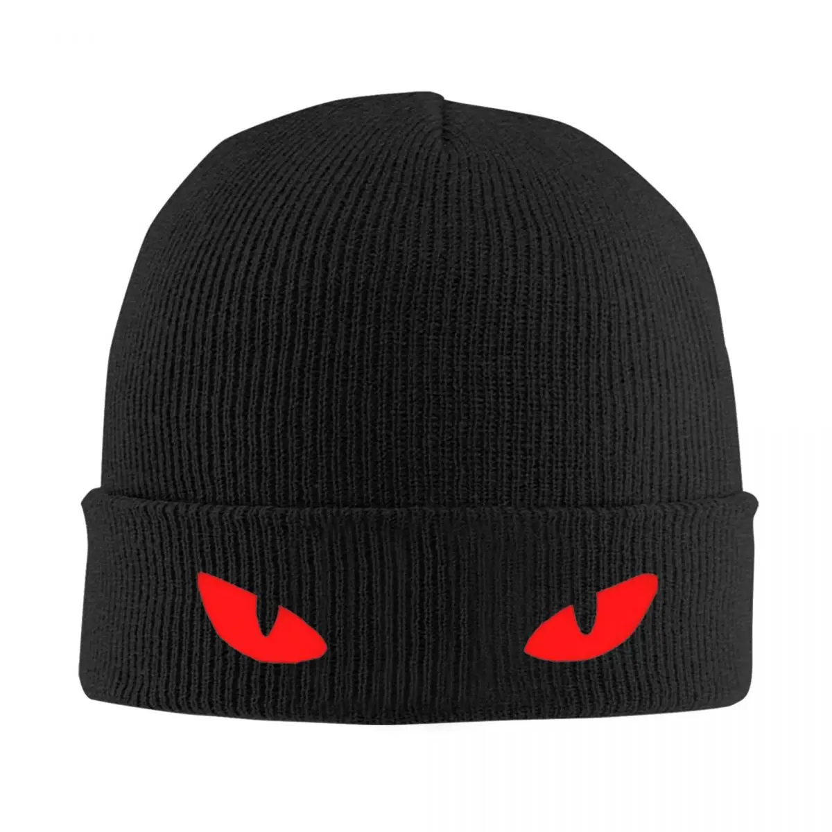 Evil Yellow Eyes Beanie Hats Skullies Beanies Outdoor Warm Men Women Caps Winter Graphic Y2K Cool Bonnet Hats Gift