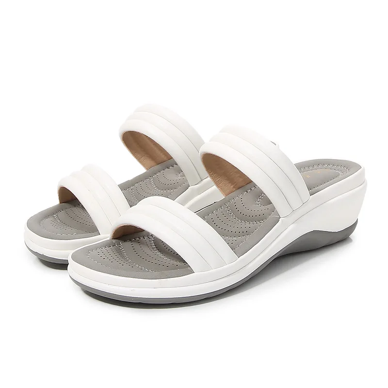 

Summer Outdoor Women Slippers Wedge Comfortable Beach Slide Sandals for Woman Flip Flops Female Plus Size