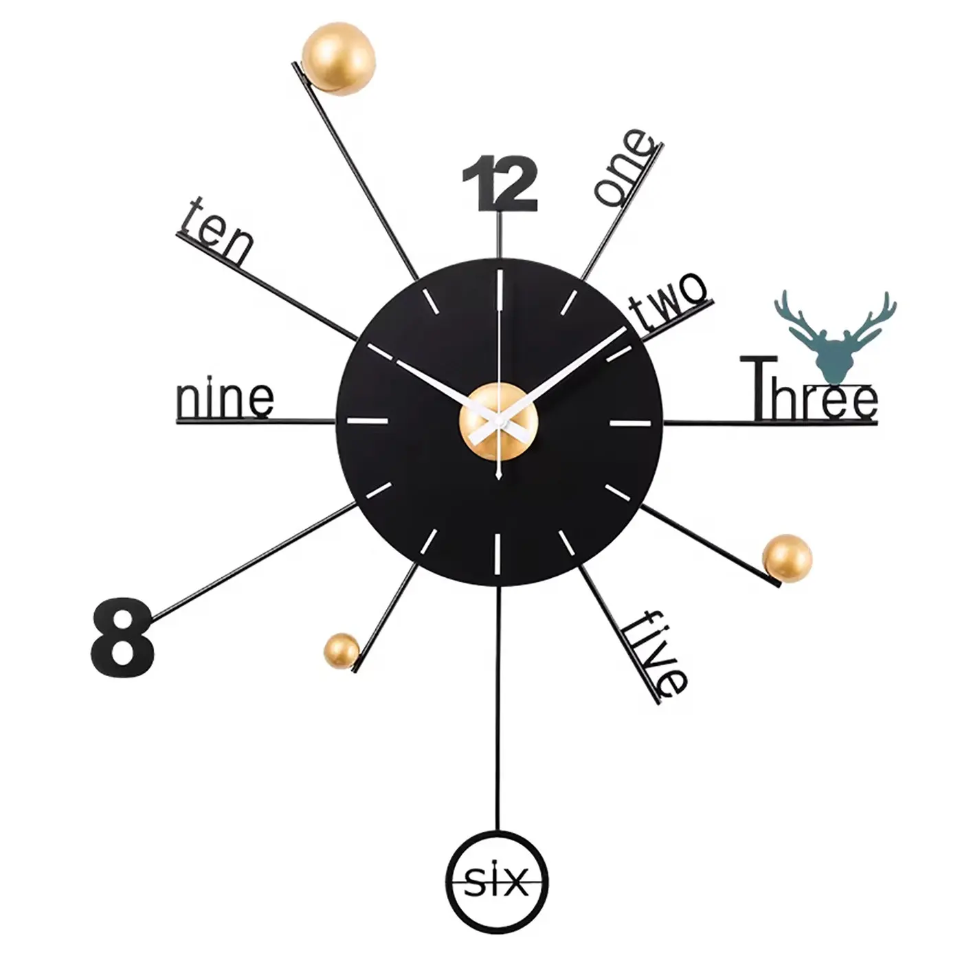 Swiss Wall Clock Light Luxury Modern Fashion Wall Hanging Creative Wall Watch Art Restaurant Simple Home Living Room Clock