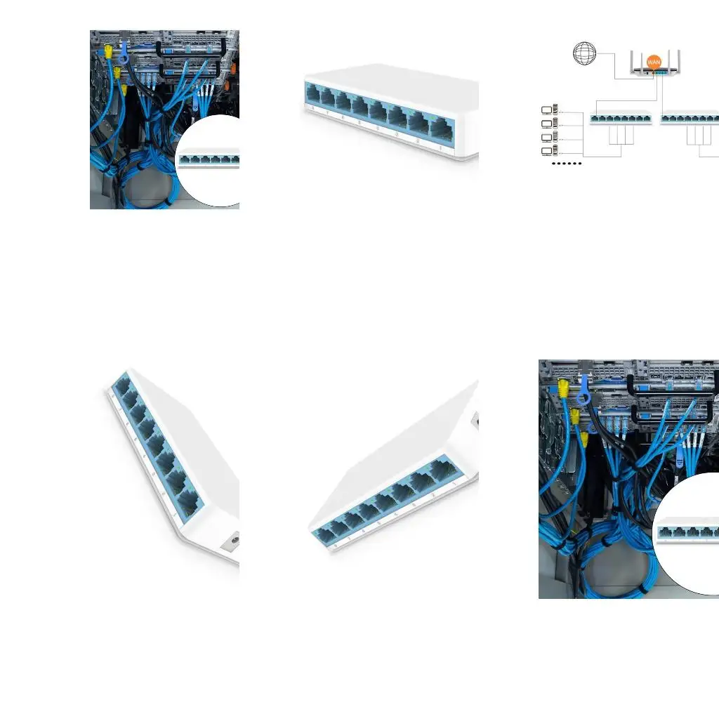 

8Port 10/100Mbps Ethernet Networking Switches Ethernet Splitter For Office Use A4WF