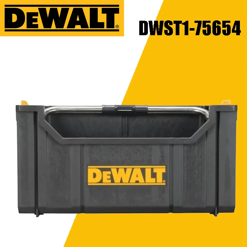 DEWALT DWST1-75654 Tough System Storage Box Tote Type Tool Box Storage Case Tool Box Easy to Carry Long Handle Stacking Storage