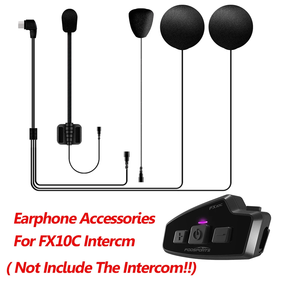 Fodsports FX10C Intercom Earphone Parts Motorcycle Helmet Headset