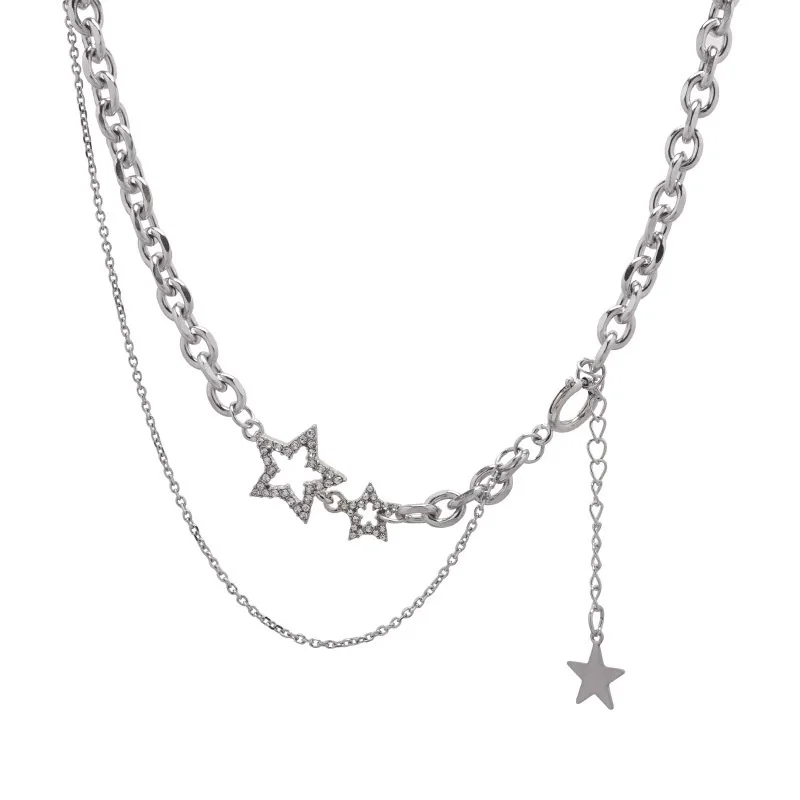 Y2K Star zircone collana con ciondolo per le donne Luxury Sweet Cool Girl Punk Heart Clavicle Chain 2023 New Fashion Jewelry Party Gift