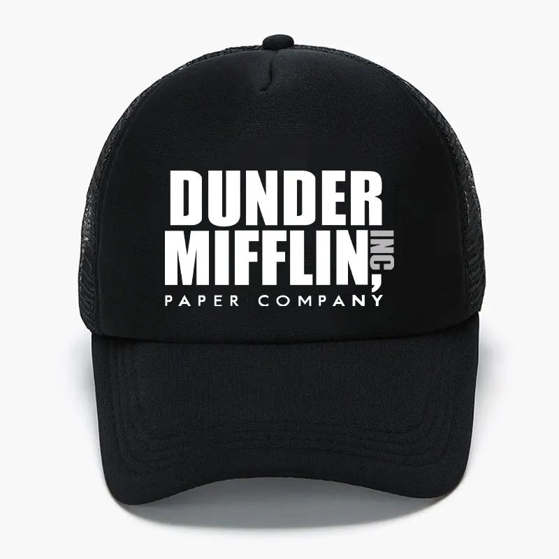 Dunder Mifflin London Foam Trucker Cap The Office Paper Company Mesh Snapback Hat Outdoor Activities Adjustable Summer Hats