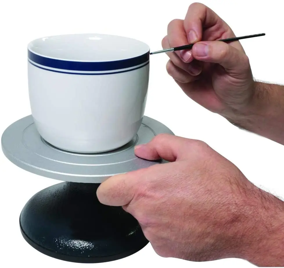 

Pottery Tools 18cm Diameter Pottery Rotating Wheel Cast Iron Turntable for Ceramic Painting