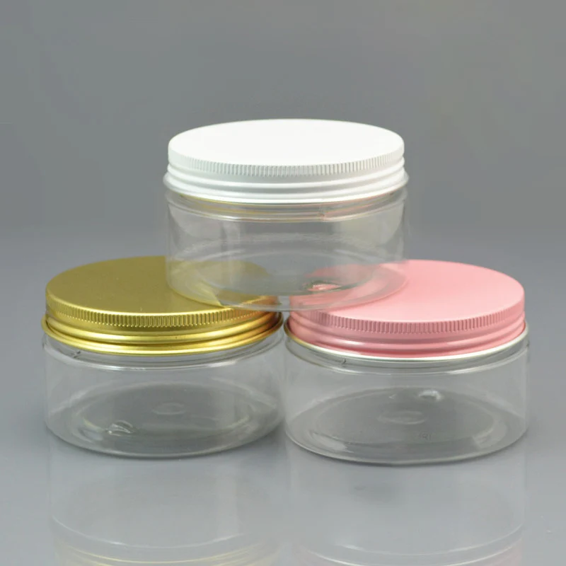 

100G clear PET jar pot tin cream bottle mask scrub essence eye gel serum moisturizer skin care Cosmetic Packaging