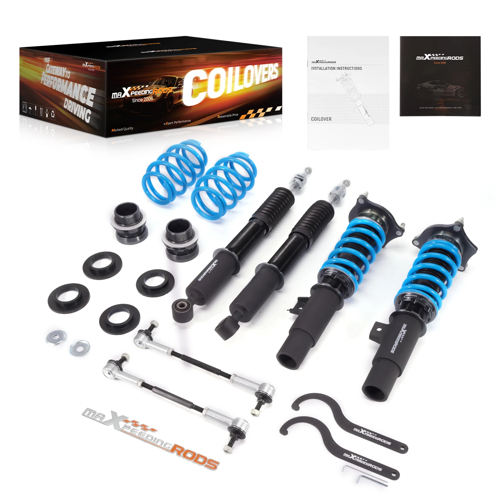 MaXpeedingrods Suspension Parts Front & Rear Coilover Suspension Kit for  Honda Civic FWD FE/FL 21+ (52mm STRUT)