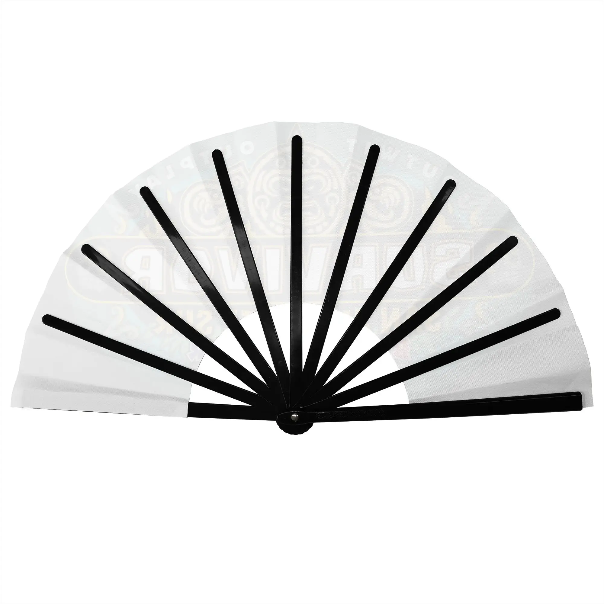 S-Survivors San Juan del Sur Folding Hand Fan Competitive TV Polyester Fabric Fan Cool Summer Accessory Decorative Fans