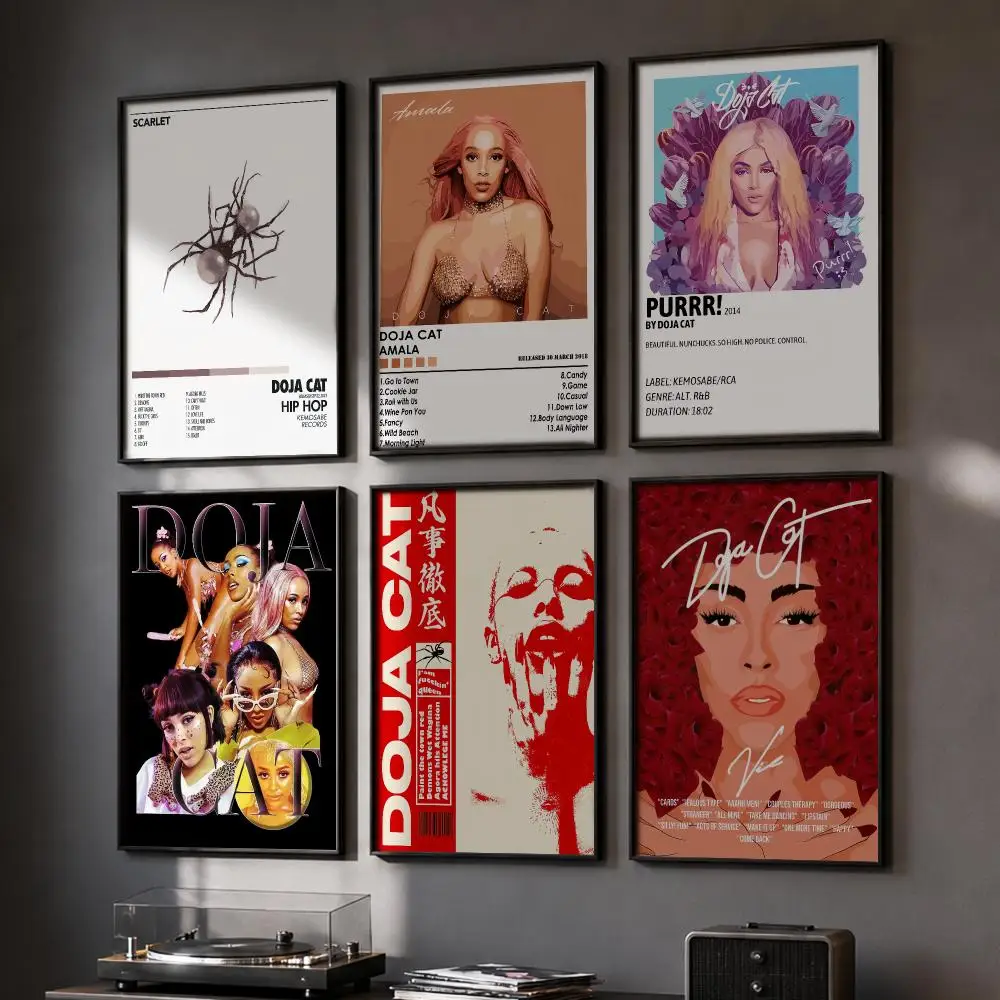 Newly Pop Rapper D-Doja Cat Single Poster HD Home Wall Stickers House Hallway Living Room Bedroom Bar Office Decor Art Prints