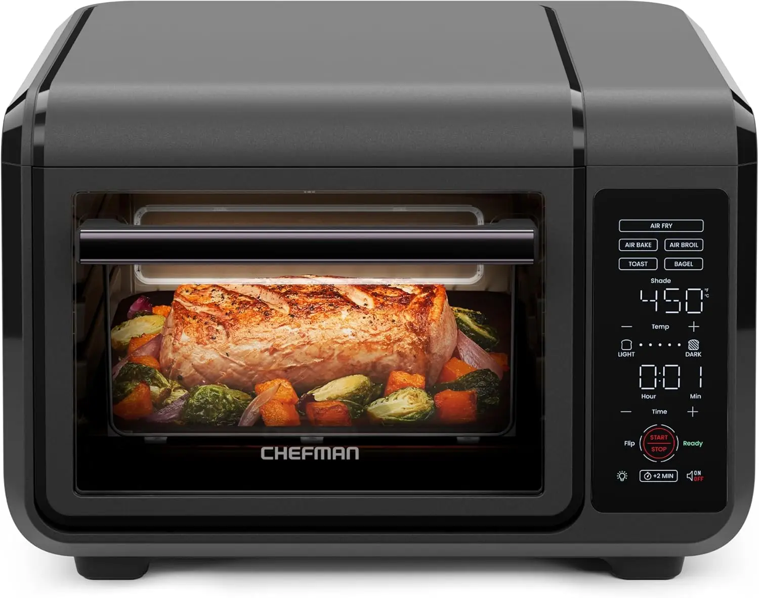 

Air Fryer Toaster Oven Combo, 5-in-1 Countertop Oven for Healthy Meals, 450°F, 4-Slice Capacity