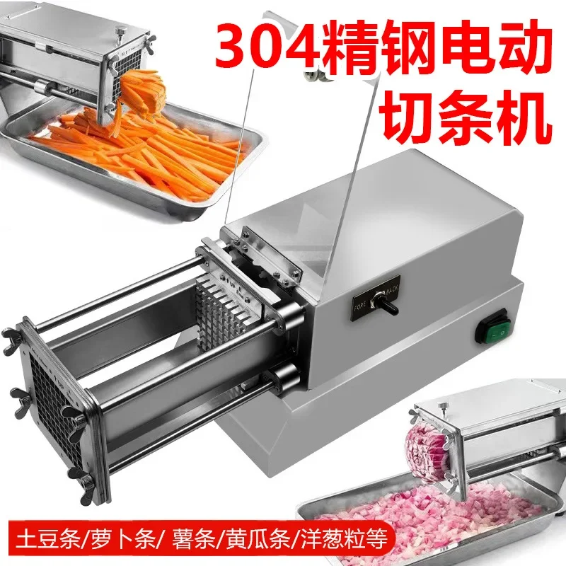 

Electric strip cutting machineCommercial automatic potato radish cucumber fries stainless steel cutting machine pushing machine