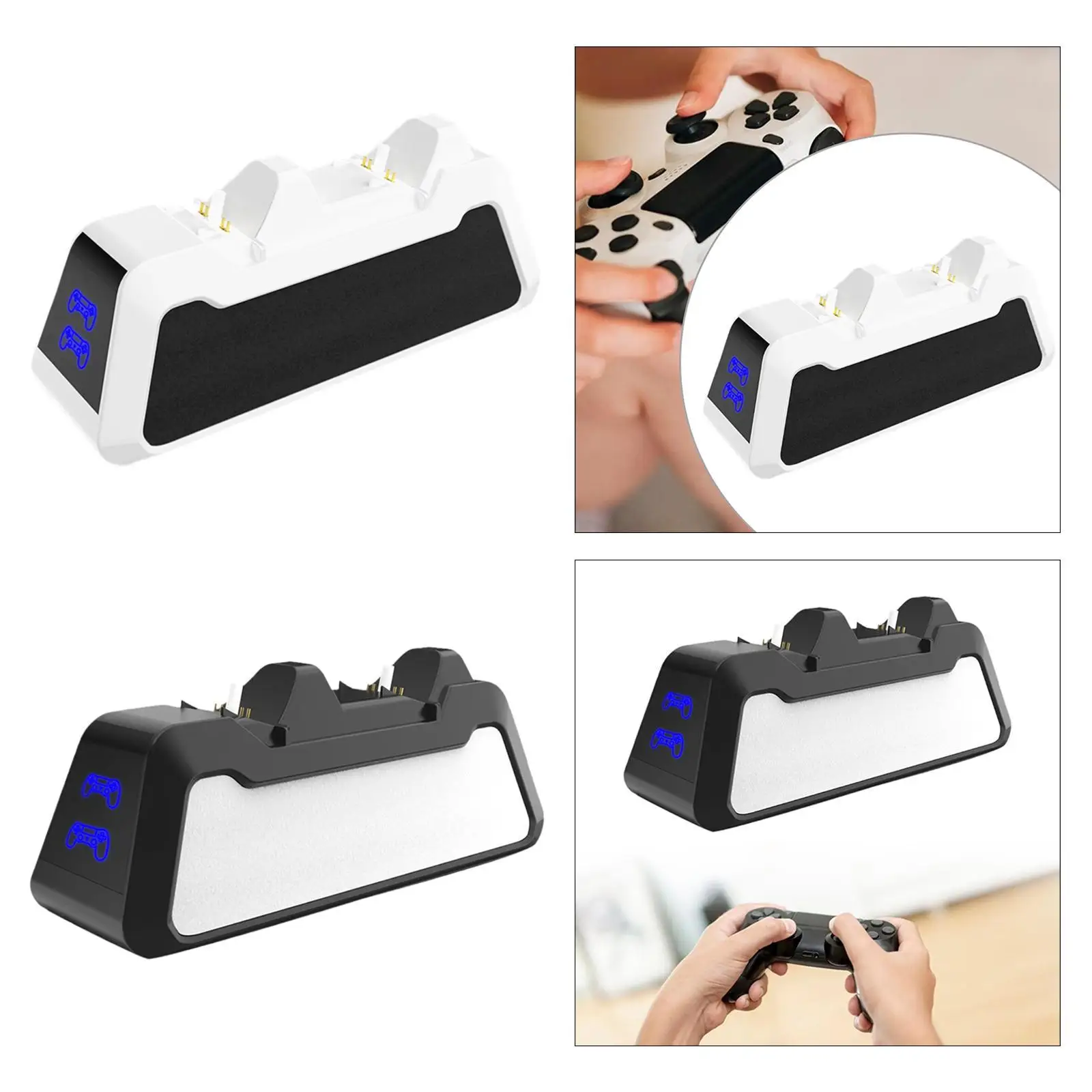 

Double Controller Charger Dock Portable Lightweight Practical Quick Charge Station Controller Stand Wireless Controller Stand
