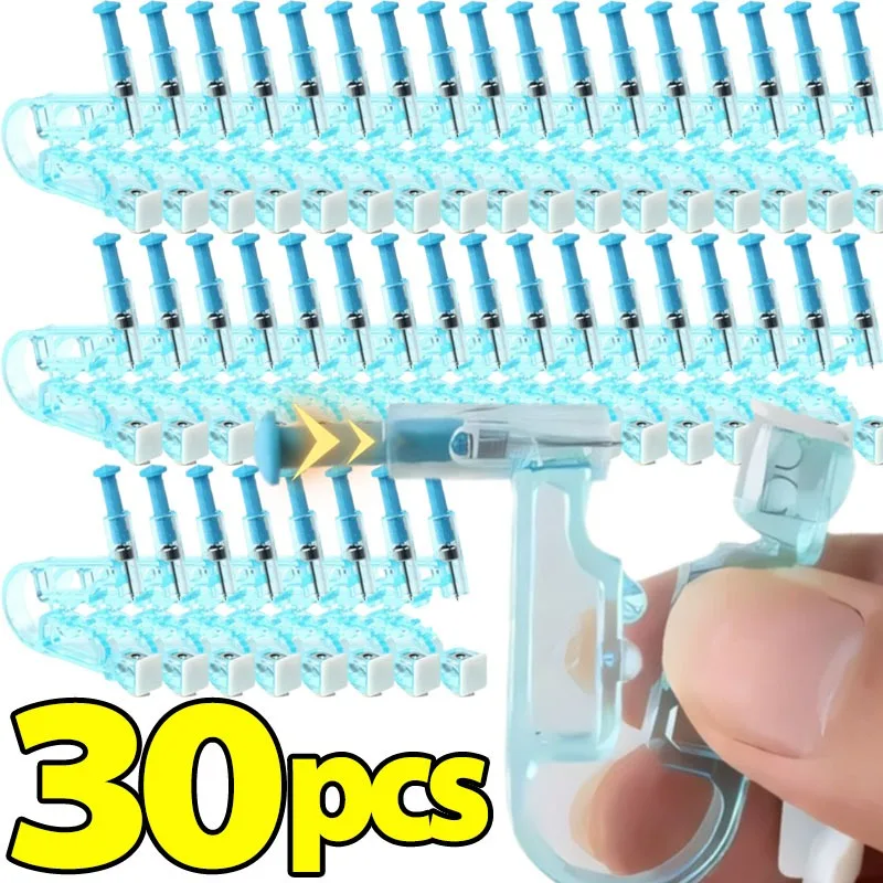 1/30PCS Ear Piercing Gun Kit Disposable Disinfect Safety Earring Piercer Machine Studs Nose CLip Body Jewelry Piercing Tools