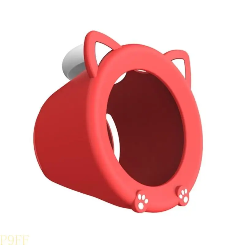 

CS1W Kitten Ear Pattern Sleeve Protector Cover for Alarmo Clock Dustproof Housing Protective Case Silicone Shell Scratchproof