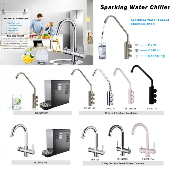 1/4 полиэтиленовые трубки с двумя головками, современный кран обратного осмоса, очиститель, щелочной ионизированный кран