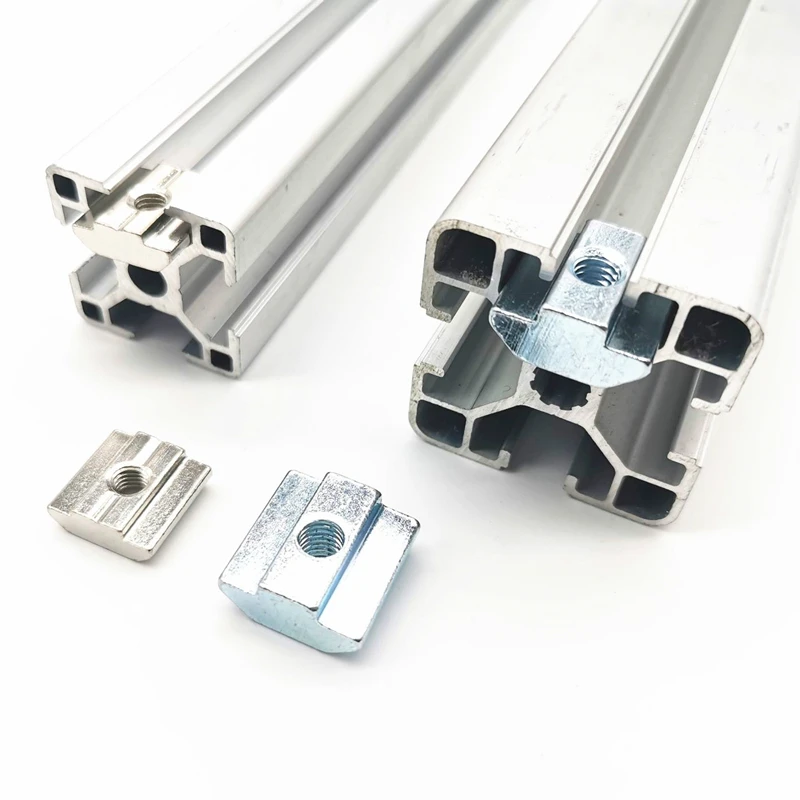 EU 2020 3030 4040 4545 Aluminum Profile Fasten Nuts M3 M4 M5 M6 M8 t Slot Nuts T Block Square Nuts T-Track Sliding Hammer Nut