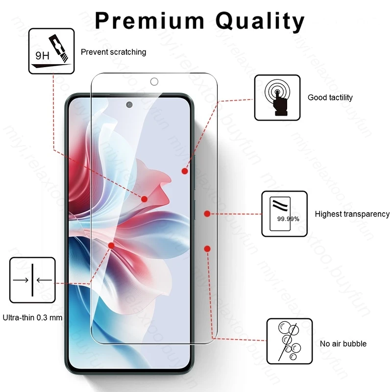 Protecteur d'écran d'objectif d'appareil photo 8 en 1, verre de protection, étui pour Oppo Reno11 F 5G, Reno11F Reno 11F F11 5G 2024 CPH2603 6.7