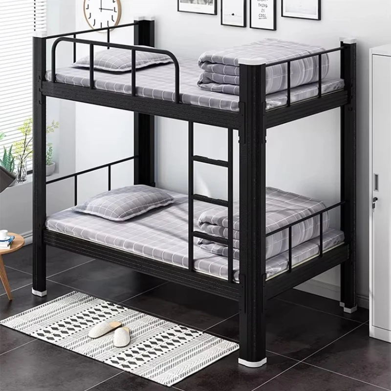 

Home furniture, modern white metal bunk beds, foldable space-saving, high-footed design, suitable for bedrooms