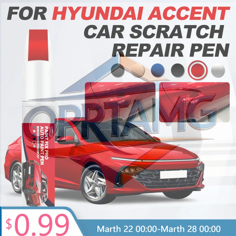 2026 Hot Car Accessories For Hyundai Accent 2000-2025 MC RB HY XP Paint Repair Pen Touch Up Scratch Remover DIY Auto Accessorie