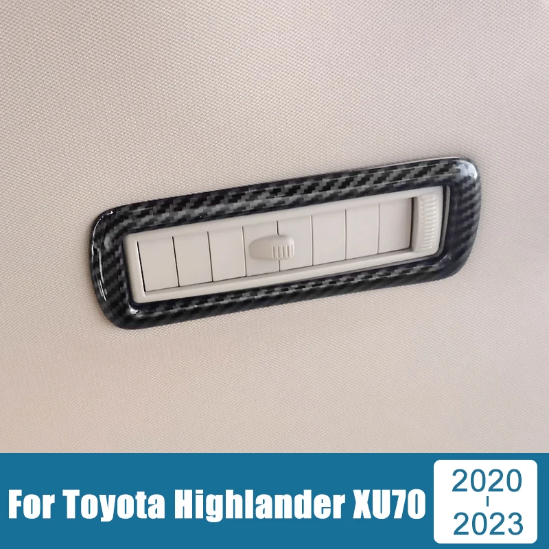 

For Toyota Highlander Kluger XU70 2020 2021 2022 2023 Hybrid ABS Car Internal Roof Vent Frame Cover Trim Sticker Accessories