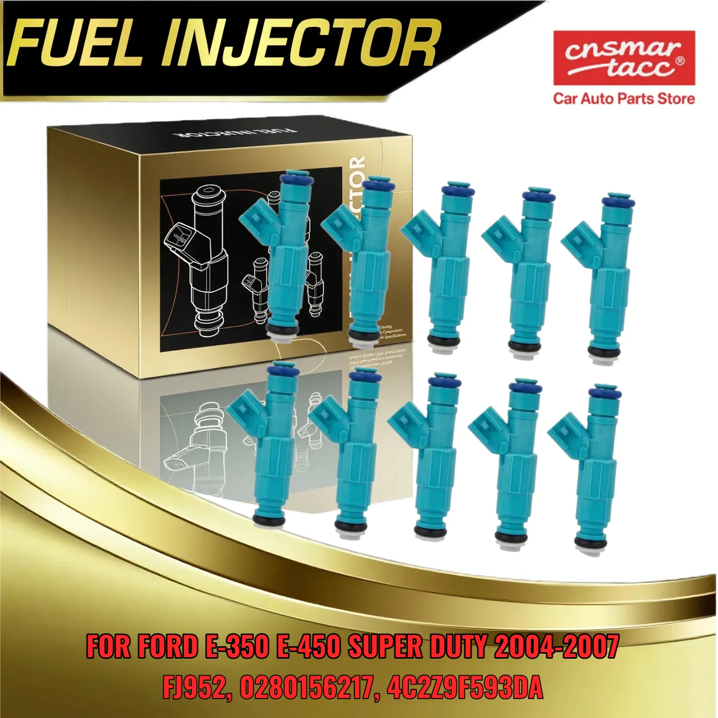 

For Ford E350 E450 Super Duty 2004 2007 Club Wagon 10PCS Fuel Injector 6 8L FJ952