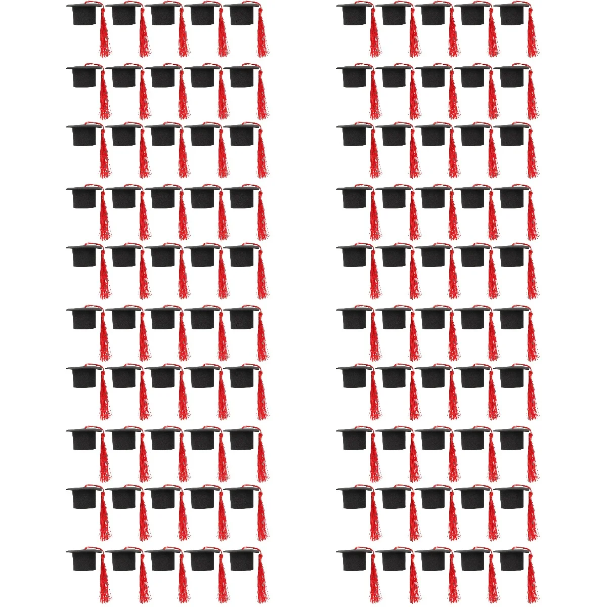 

10pcs 10 Count Tiny Decor Small Graduation Cap for Cake Topper College Mini Hats Toppers